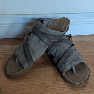 Blowfish Gray Strappy Sandals